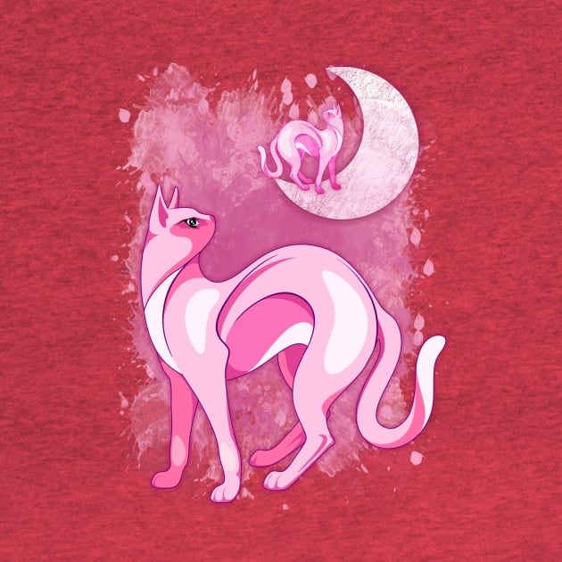 Pink Cat Mood by BluedarkArt
